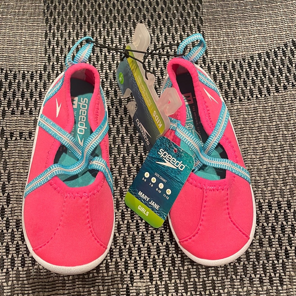 🆕 Speedo kids swim Maryjane water shoes size M toddler size 7/8